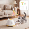 Juguete interactivo con plumas para gatos