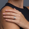 Stellar Halo  Moissanite Ring