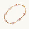 Iridescent baroque pearls alternating with small freshwater pearls on 14K gold-plated chain