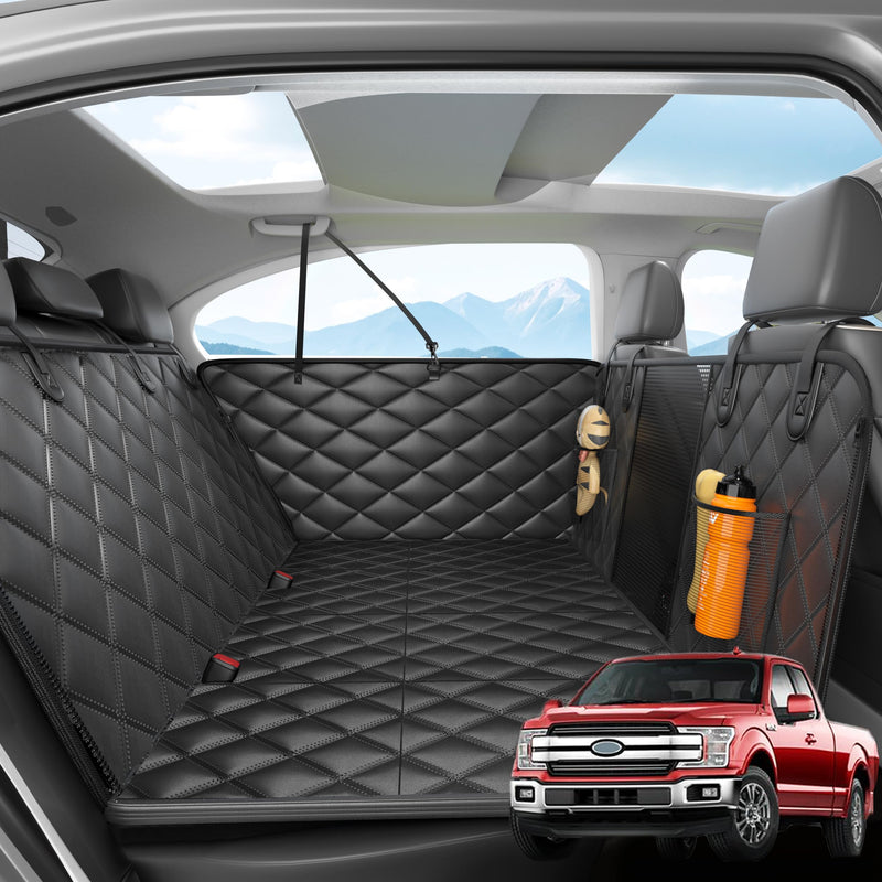 Funda de asiento trasero para perros negra
